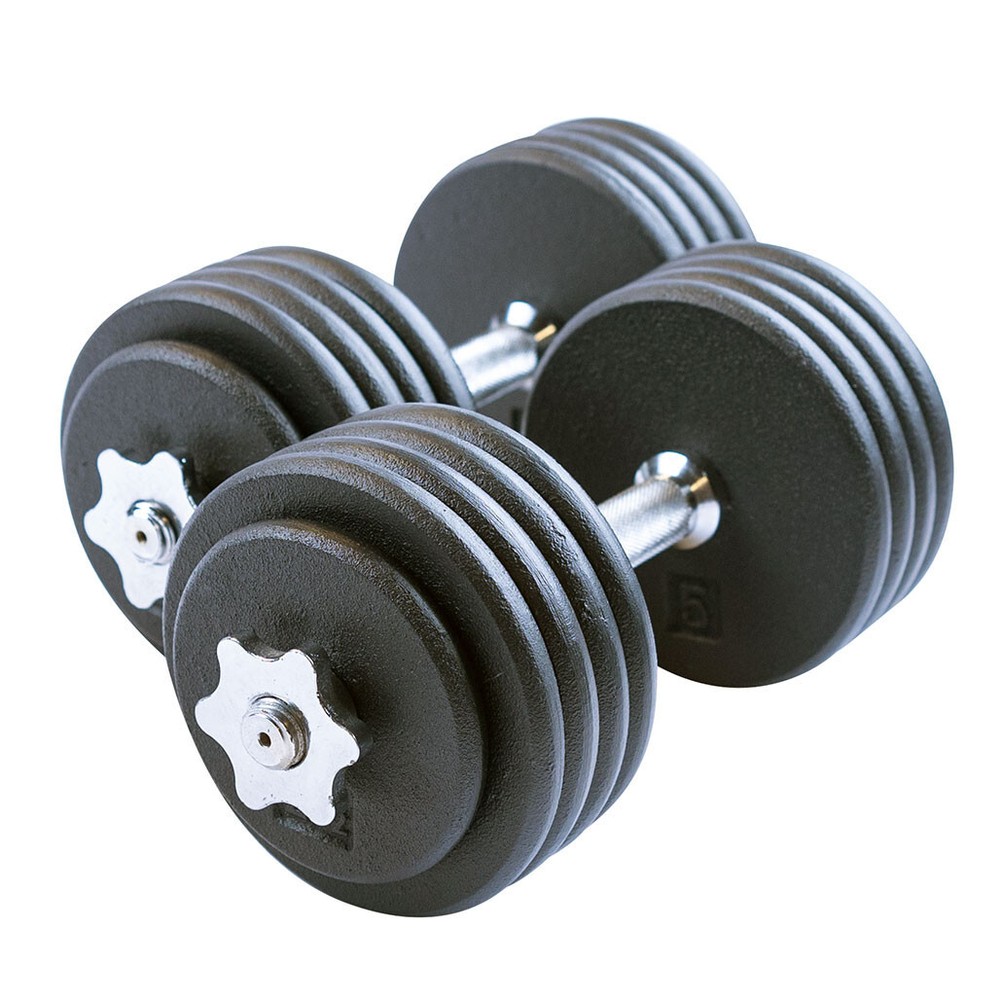 Body-Solid Tools Adjustable Dumbbells, 5 lb. to 45 lb. Pair