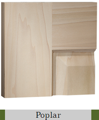 2 Panel Flat Poplar Shaker / Mission Stain Grade Solid Core Wood Interior Doors