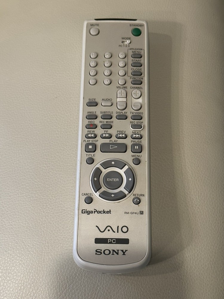Genuine Original Sony VAIO PC Remote Control RM-GP4U Tested Working