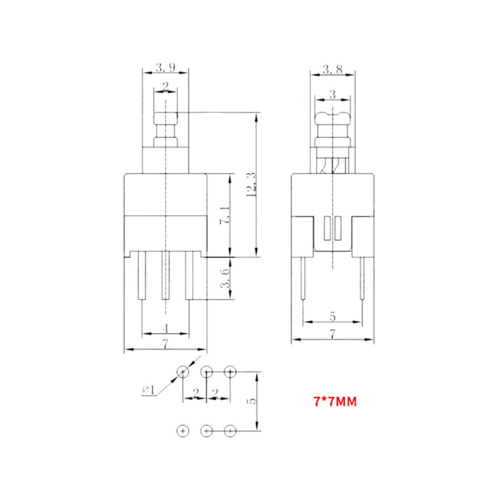 Micro Push Button Switch PCB 7x7mm Momentary/Latching Micro Mini Push Button Switch