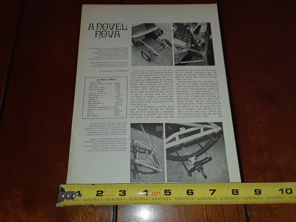 BILL THOMAS CHEVY II NOVA ORIGINAL 1966 ARTICLE