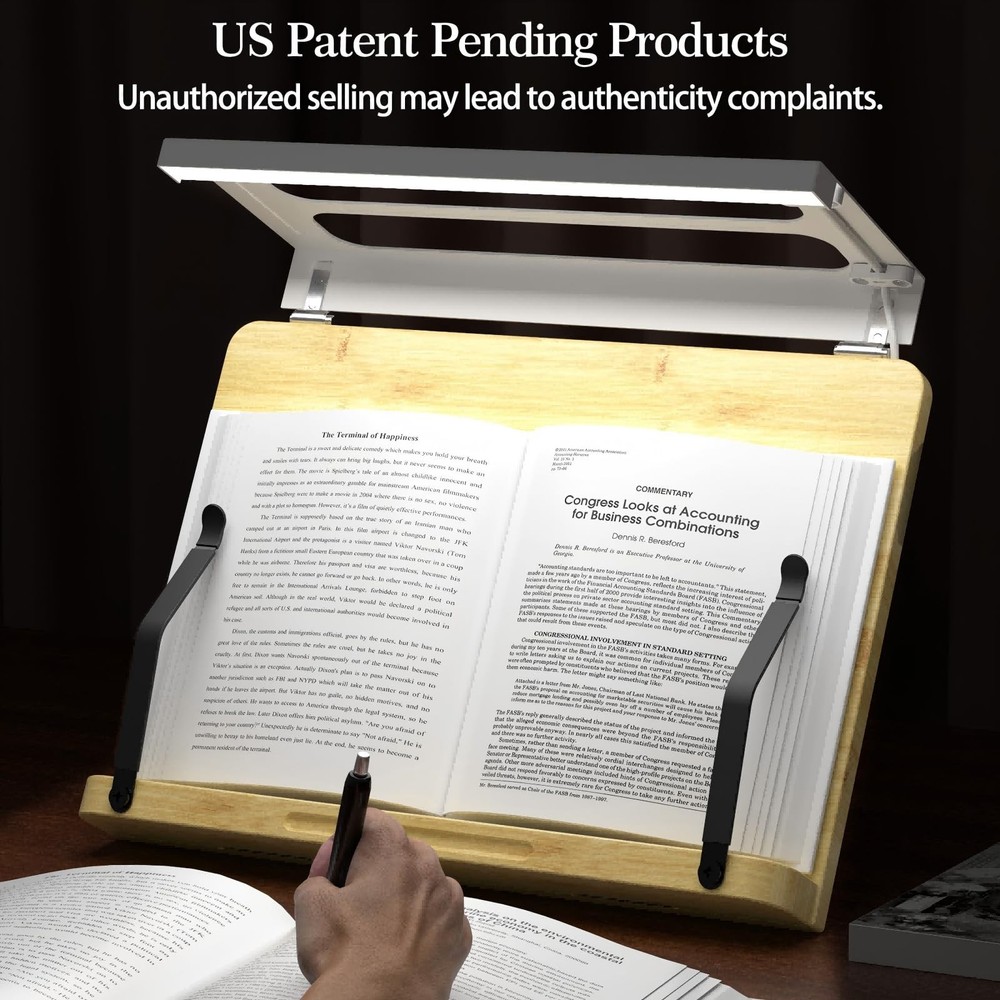 Book Stand for Reading – Adjustable & Foldable Book Holder with High CRI 90+ ...