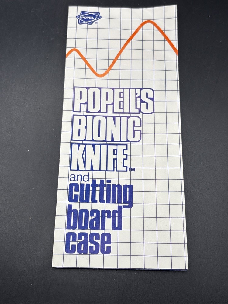 Vintage Popeil's Bionic Knife 8" Blade Cutting Board Case Set