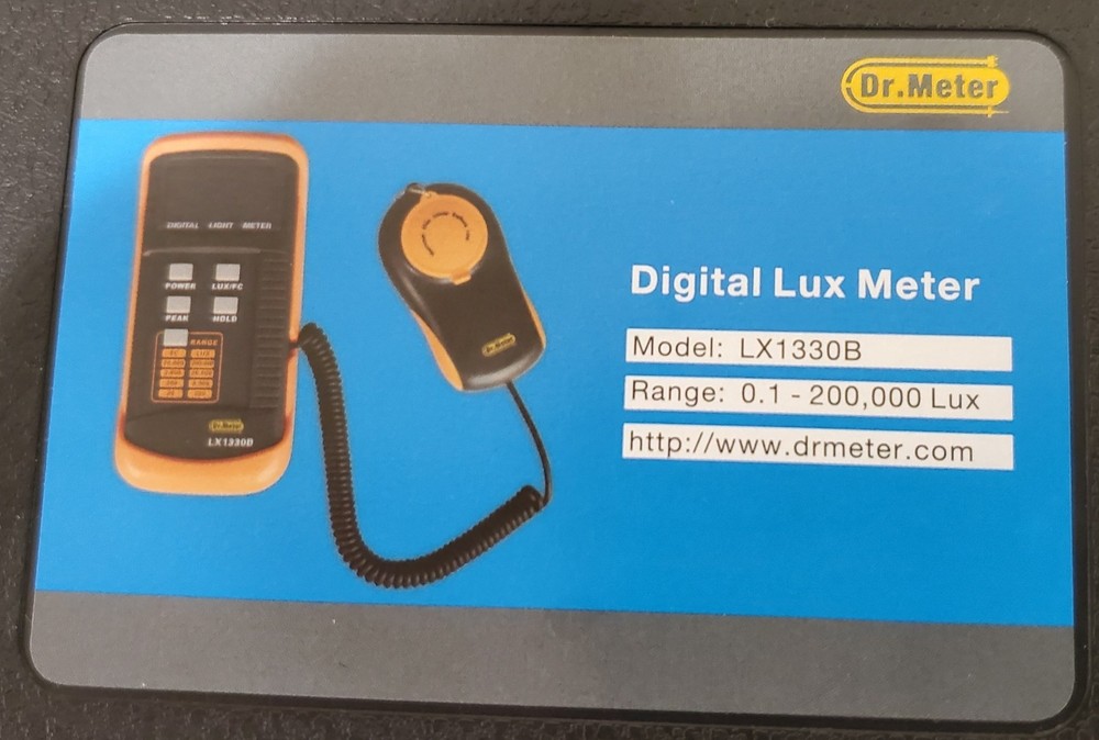 Dr. Meter LX1330B Digital Illuminance Light Meter Tested & Works