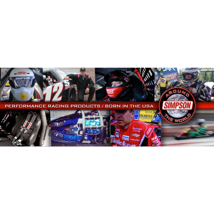 Simpson Racing Helmet Replacement Shield Viper Dark Smoke #VPR01