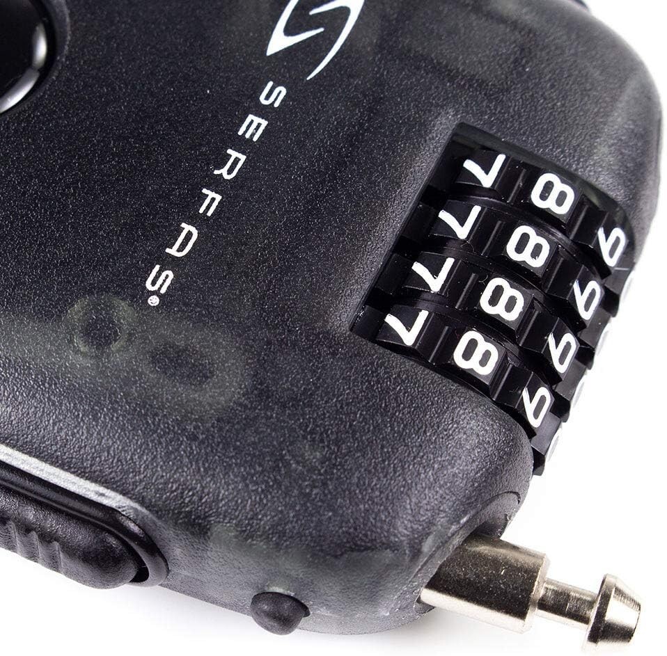 Serfas Pocket Bicycle Retractable Combination Cable Lock 1200mm