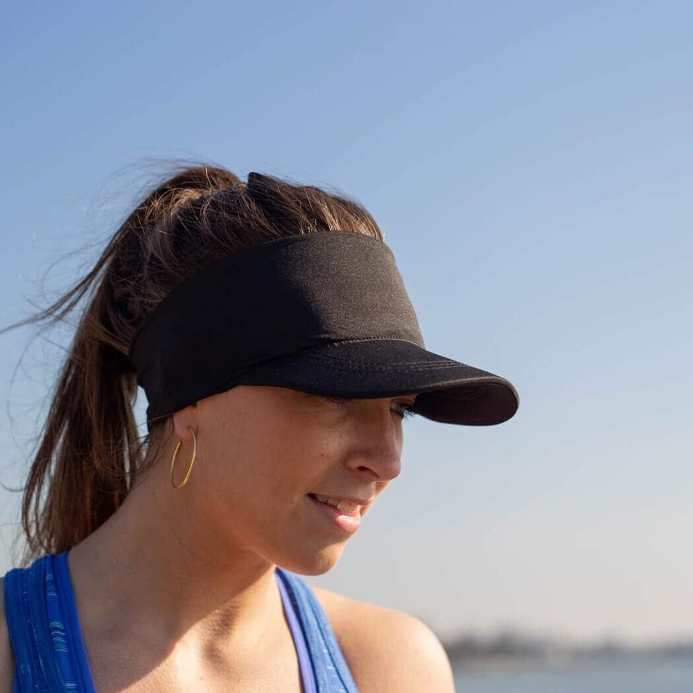 Gone For a Run Runners Lightweight Comfort Performance Visor One Size, Black