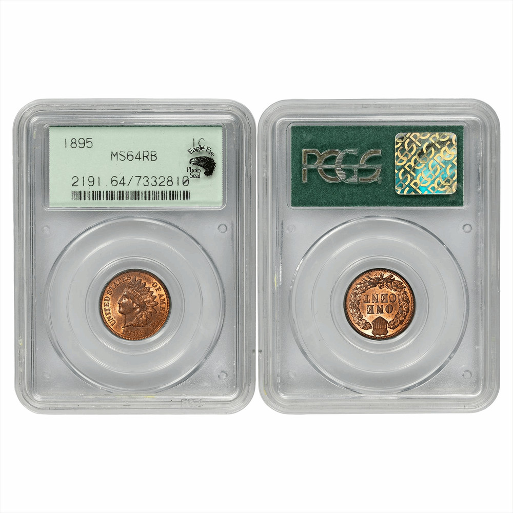1895 Indian Head Cent 1C PCGS MS 64 RB