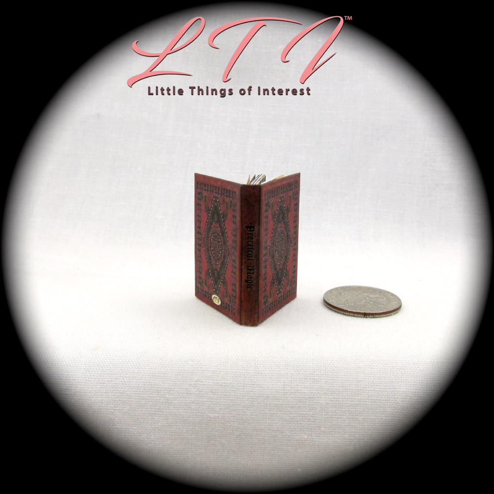 PRACTICAL MAGIC SPELL BOOK 1:12 Scale Miniature Readable Illustrated Book