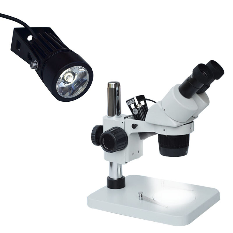 Metal LED Microscope Light Source Oblique Light for Stereo Microscope 110V-220V