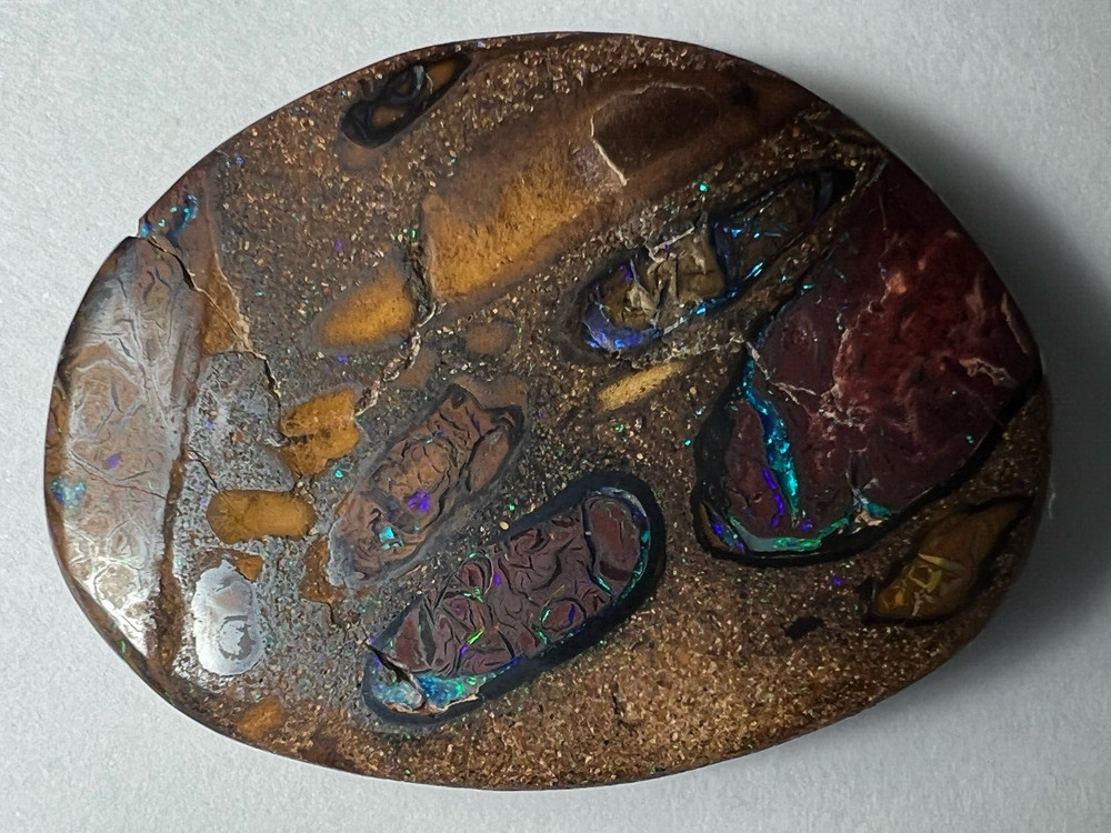 Boulder Opal Queensland Australia polished specimen