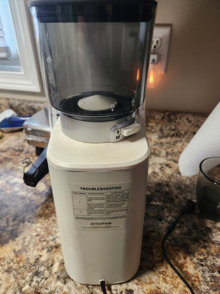 Shardor Conical Burr Coffee Grinder, Touchscreen Electronic Timer Espresso white