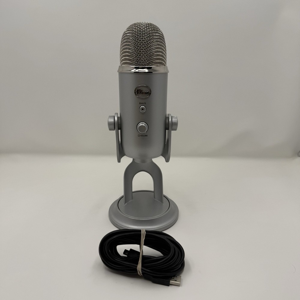 Blue Yeti Microphone Silver USB Professional High Definition Tested