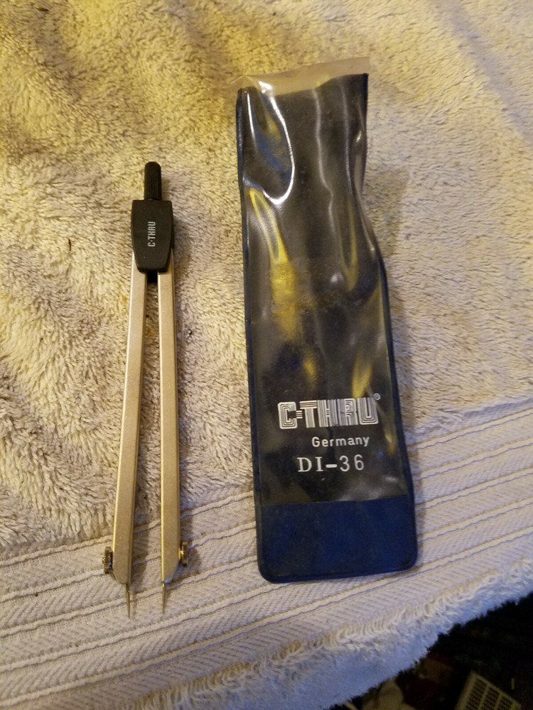 Vintage C-THRU Germany DI-36 Drafting Compass