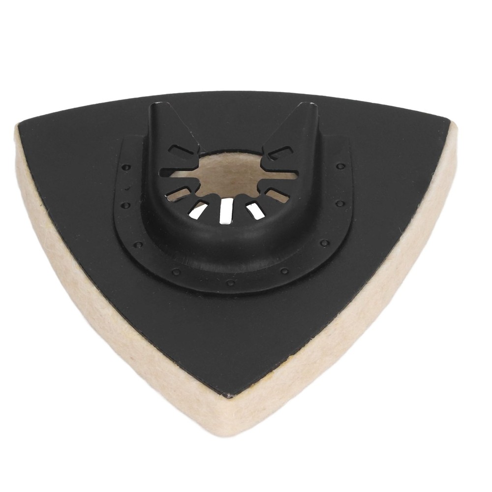 5PCS Wool Polishing Pad With Base Triangular Felt Buffing Pad For Oscillating