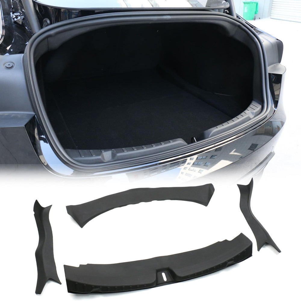 2024 - 2025 特斯拉 Model 3 后后后备箱护罩黑色 TPE 4 件