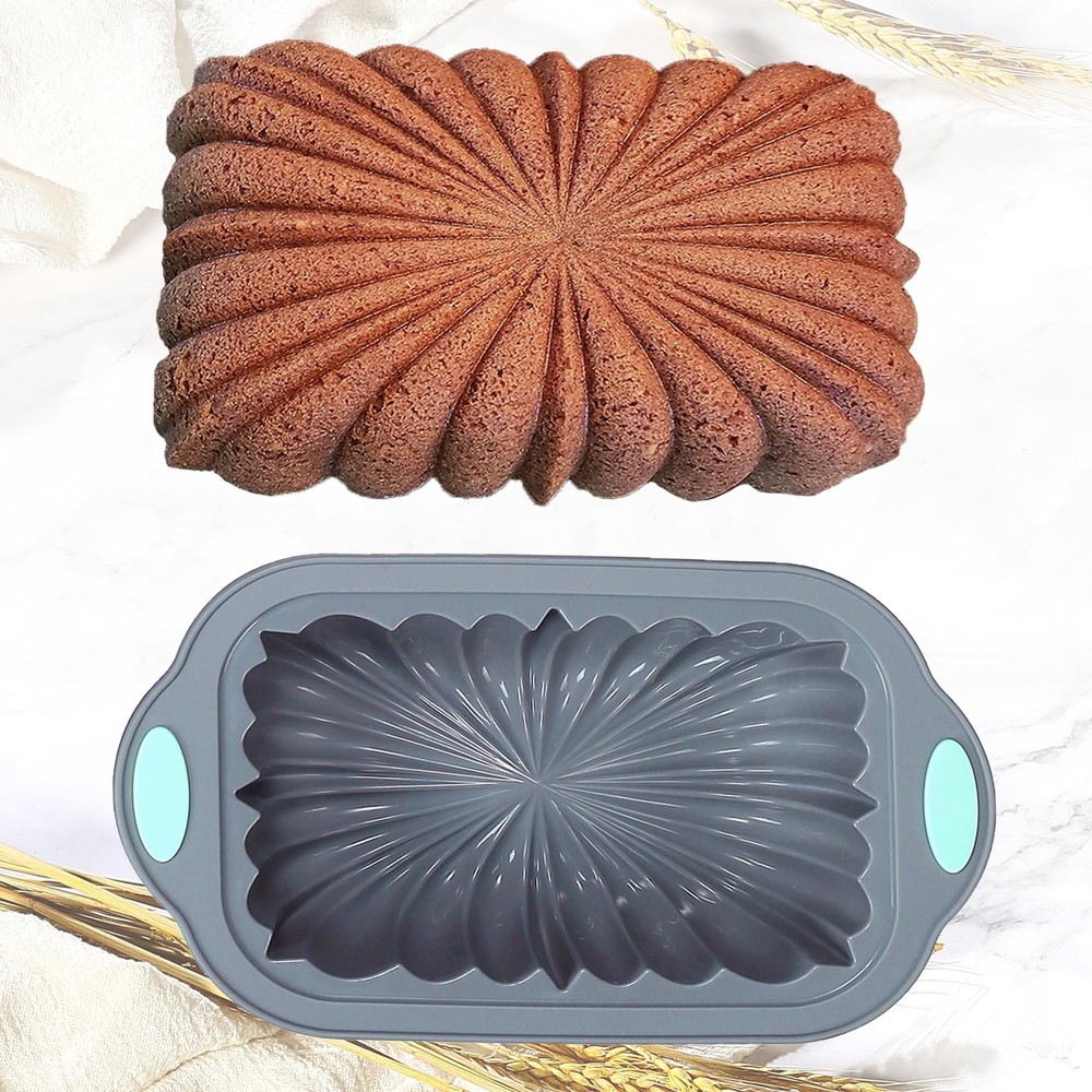 4 Pack Silicone Loaf Pan Nonstick Bread Baking Mold Kitchen Bakeware Set