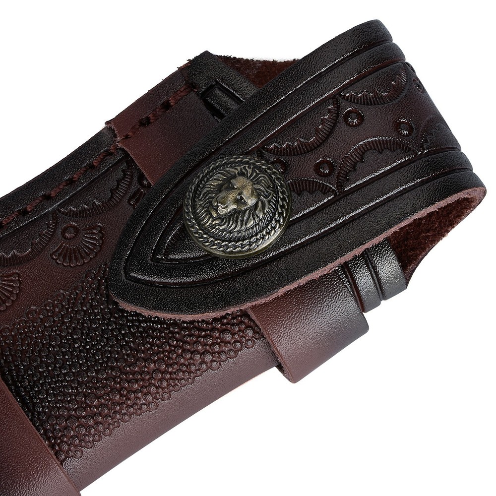 4'' Folding Knife Case Sheath Leather Storage Pouch With Snap Closure Belt Loop