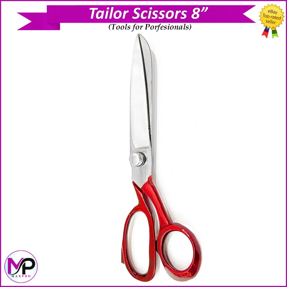 Tailor Tailoring Sewing Heavy Duty Scissors 8 Red Handle