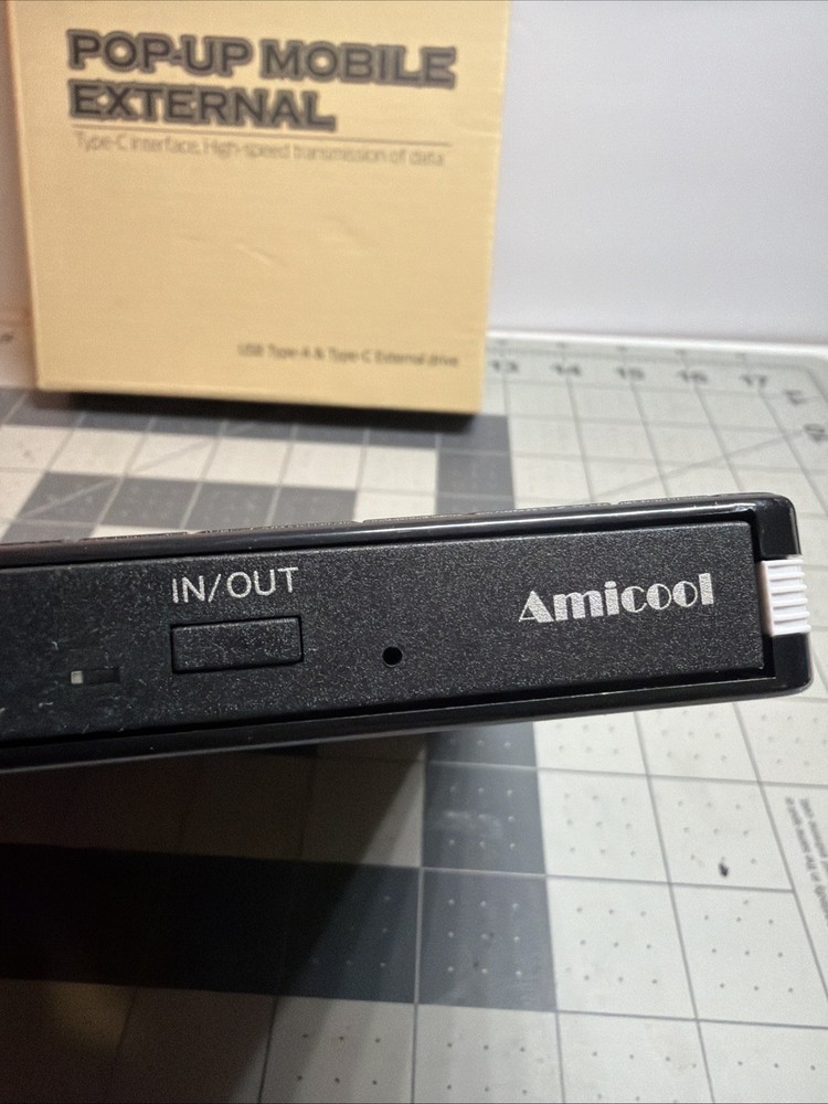 Amicool External Optical Drive ODD & HDD Device DVD USB Untested