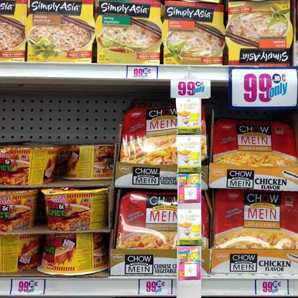 10 PCS Station Hanging Display Strips with Hooks Plastic Merchandise Station ...