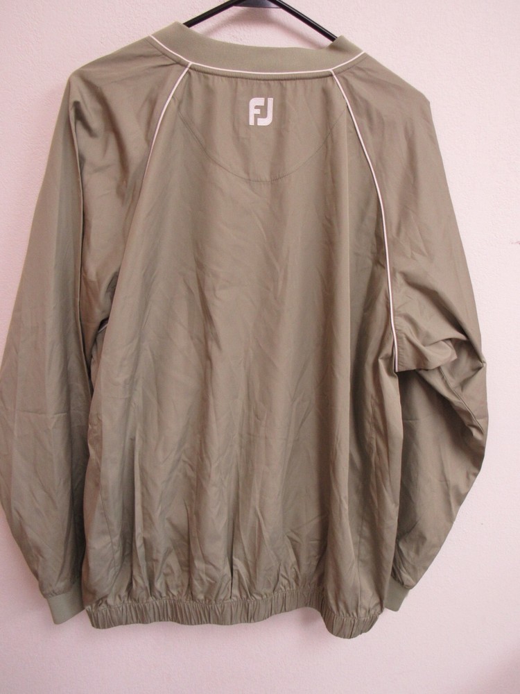 Footjoy Green Long Sleeve Pullover Golf Windbreak Track Jacket Large