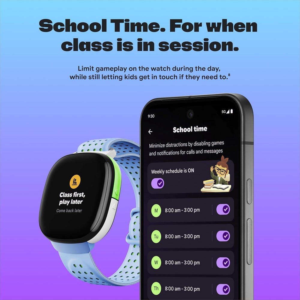 Fitbit Google Ace LTE Kids Smartwatch - Call, Message, GPS, Activity-Based Games