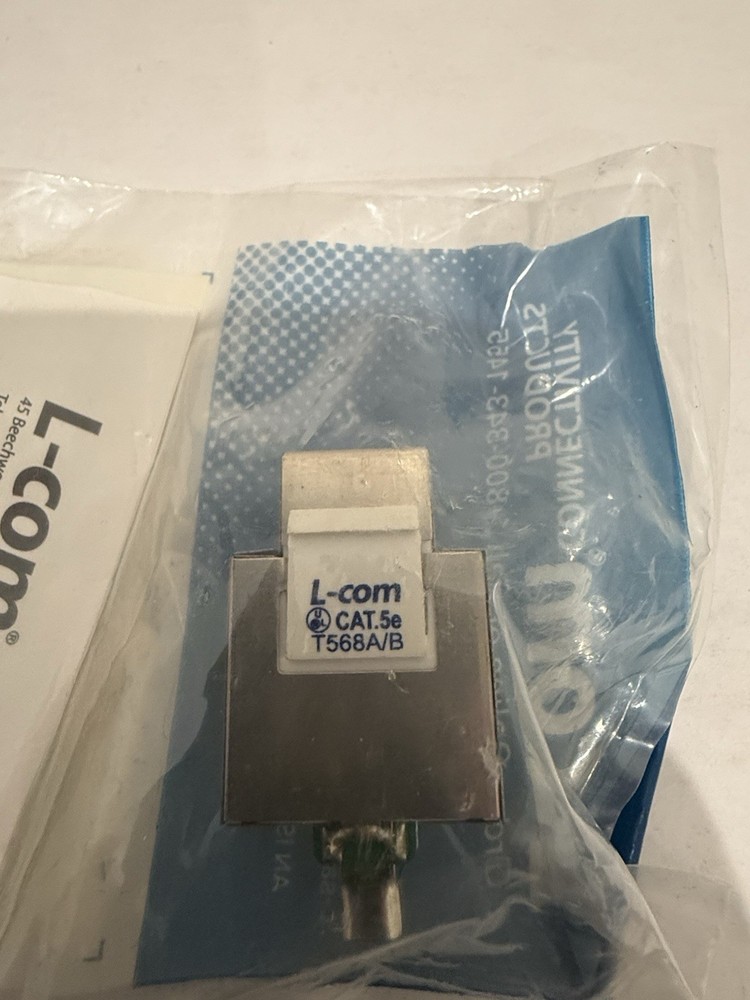 New L-COM MJS110C5E-S Modular Jack, CAT5E RJ45/11