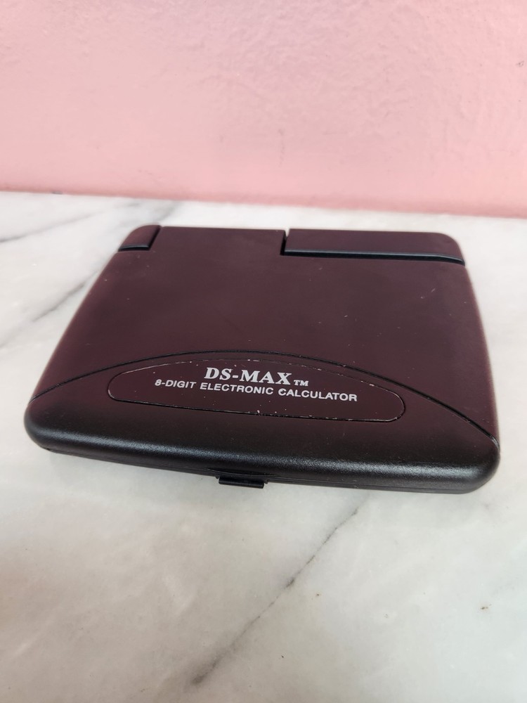 Vintage DS-MAX 8 Digit Electronic Folding Calculator WORKS
