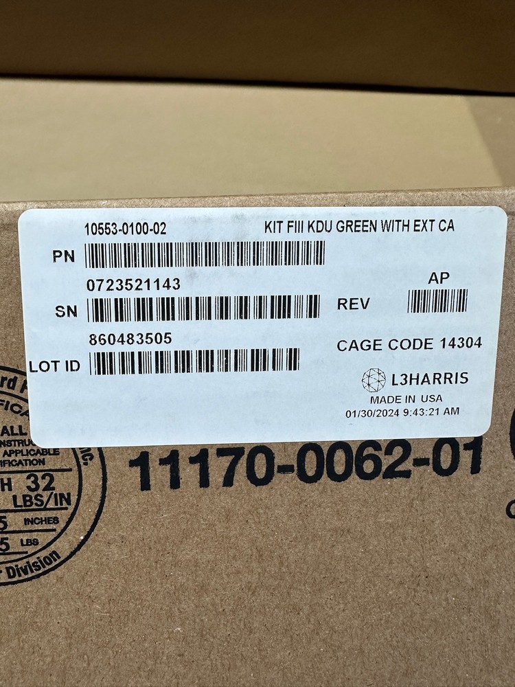 Harris Remote Keypad Display Unit (KDU) 10553-2360-02 w/ Data Programming Cable