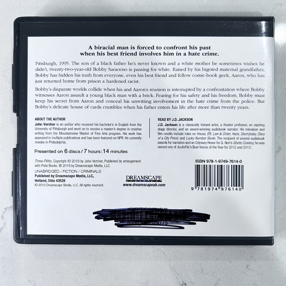 John Vercher Three-Fifths Audiobook 6-Disc Set