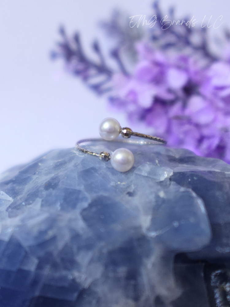 Double Akoya Bypass Pearl Ring