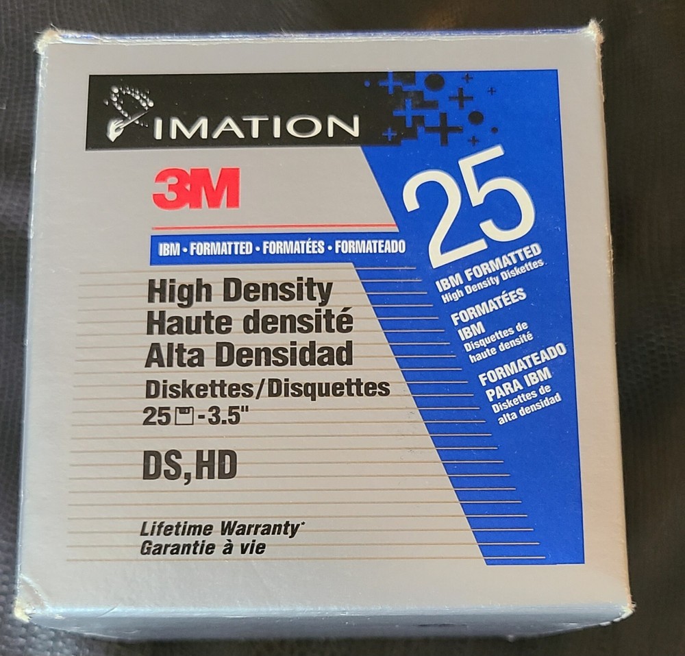 Imation 3M IBM Formatted 3.5" High Density Diskettes Open Box 8 Disks Disc DSHD