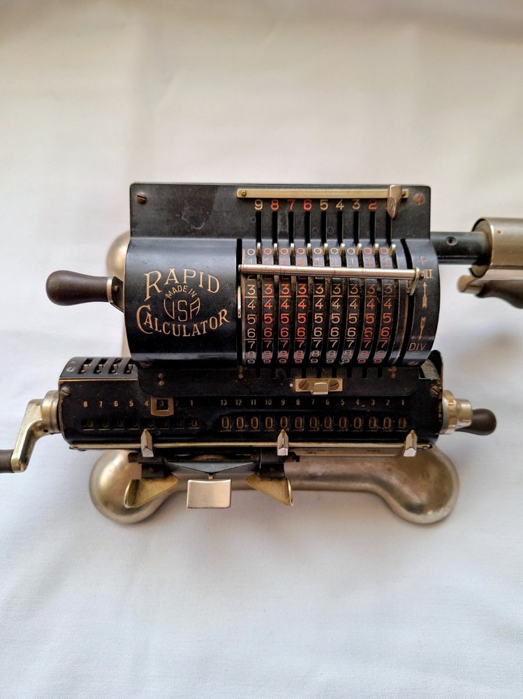 Vintage The Rapid Computer Co Adding Machine, 1800s