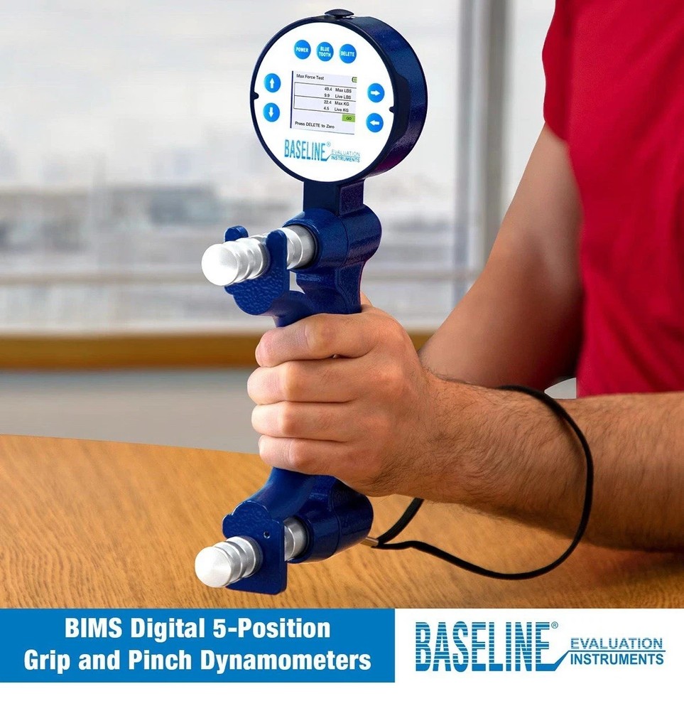 Baseline BIMS Digital 5-Position Hand Dynamometer for Grip Strength Testing