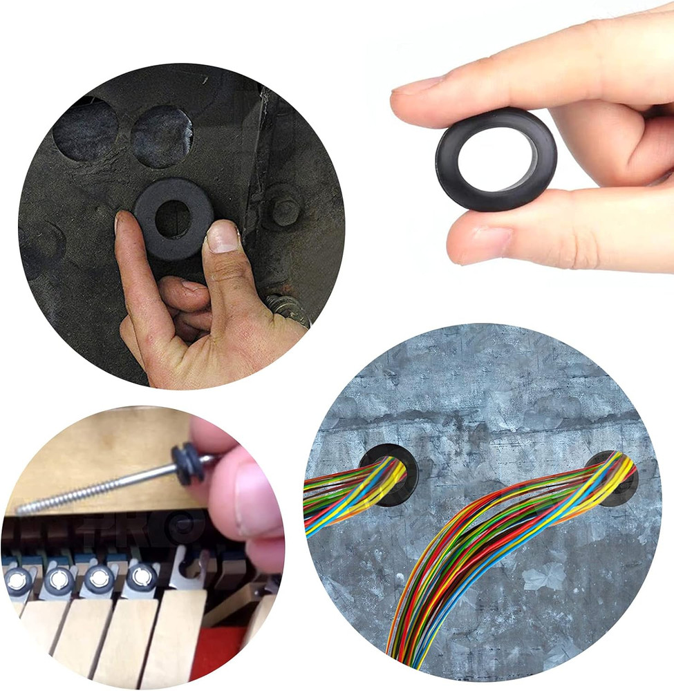 200 PCS Rubber Grommet Kit for Firewall Hole Plugging - Assorted Sizes!