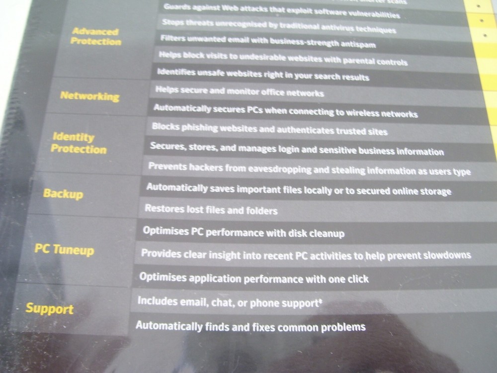 NORTON ANTIVRUS ANTISPYWARE PC FIREWALL SOFTWARE 2010 5 USER OFFICE PACK