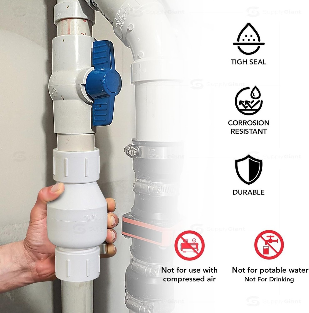 Durable 1-1/2'' Inline Check Valve - Prevent Backflow With Safety Assurance