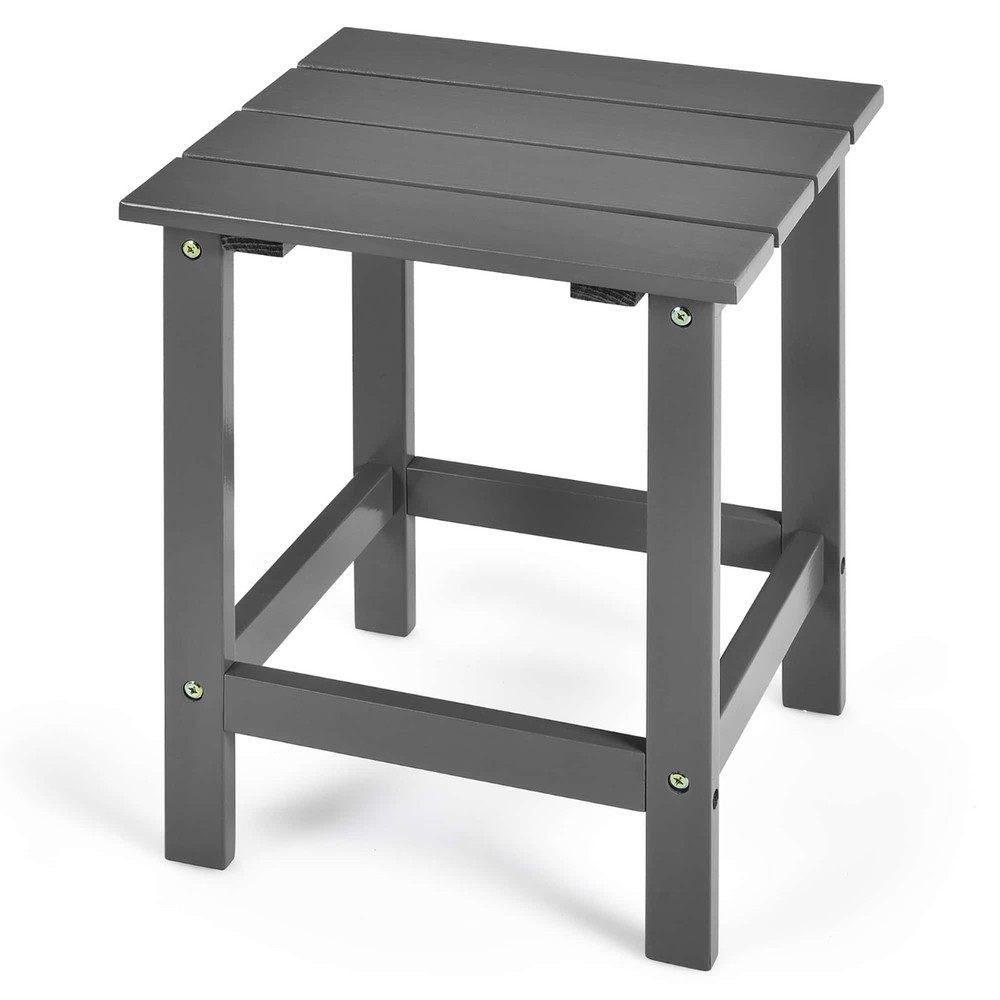 Costway 15" Square Wooden Patio Side Table
