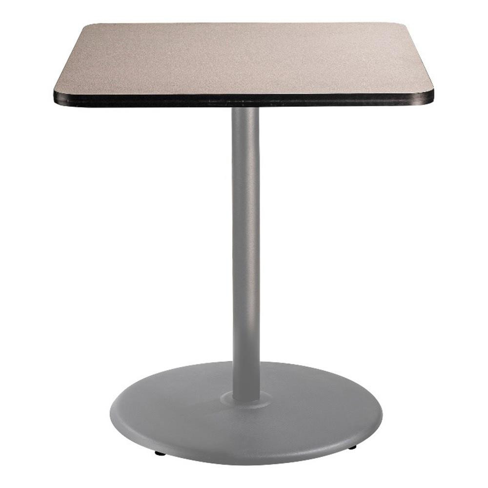 Pemberly Row Cafe Table 42"H Particleboard Gray Frame Gray Top
