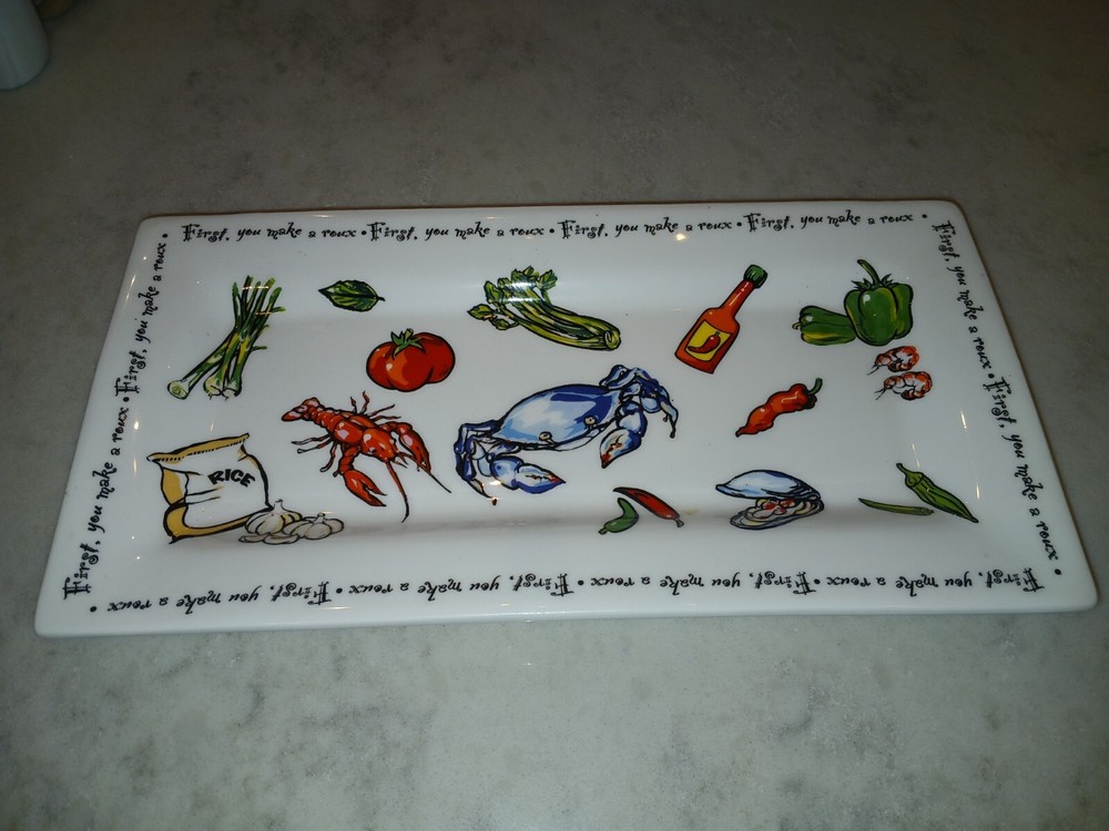 "Make A Roux" Rectangle Tray (13" x 6.75")