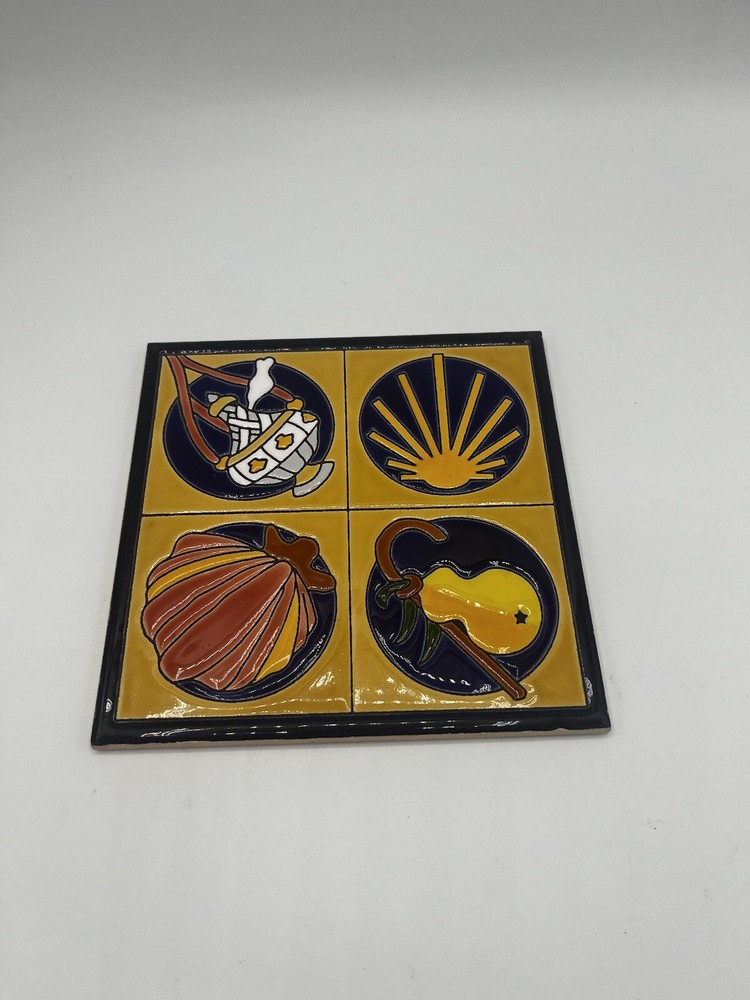Art Hand  Made Glazed Tile  5”x 5"