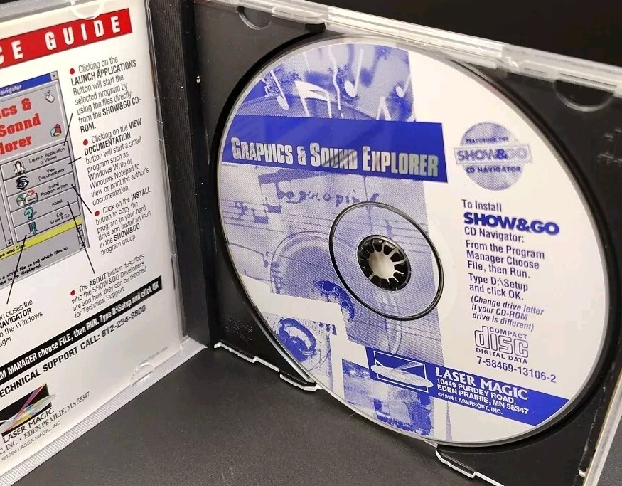 Graphics & Sound Explorer PC Software Rare HTF CD-ROM