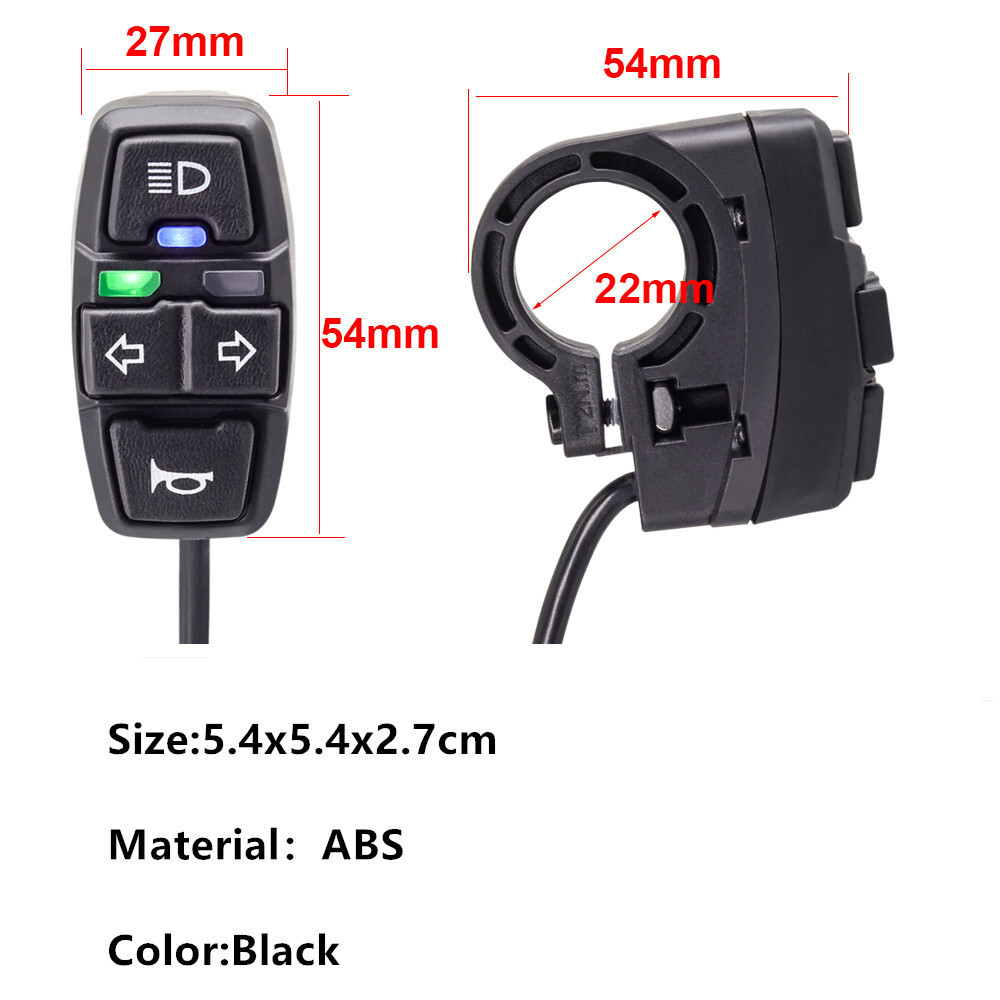 Motorcycle Handlebar Horn Button Turn Signal Fog Light ON/OFF Controller Switch