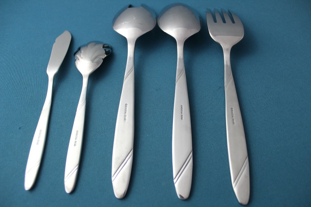 5pc Serving Tablespoon Pierced Fork Sugar Oneida RISOTTO 18/10 Stainless