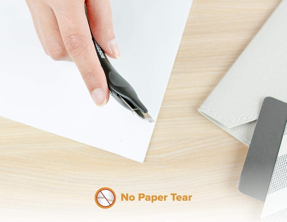 Compact Black Staple Remover - Ergonomic Design with Magnetic Pickup Function