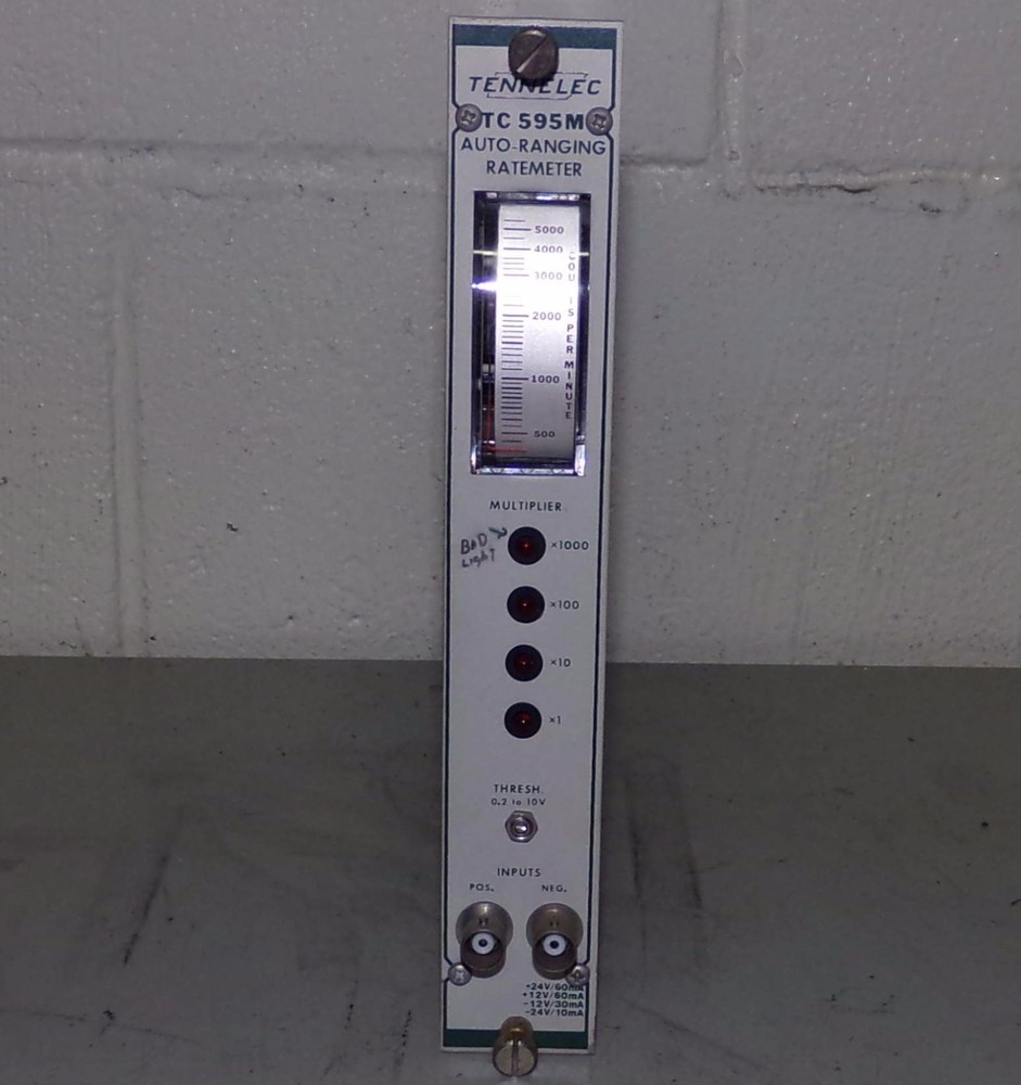 TENNELEC TC 595M AUTO RANGING RATE METER NIM BIN MODULAR