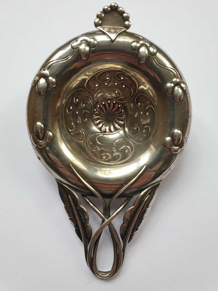 Antique Georg Jensen Sterling Silver Tea Strainer