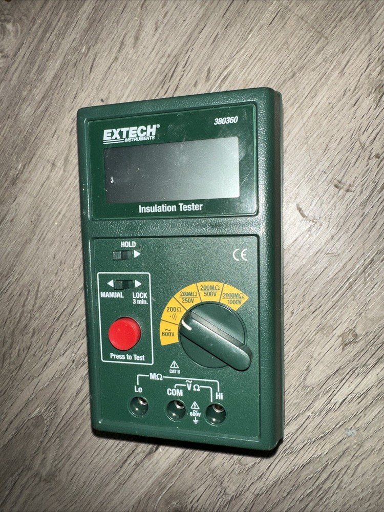 Exetech 380360 Insulation Tester, Megohmmeter