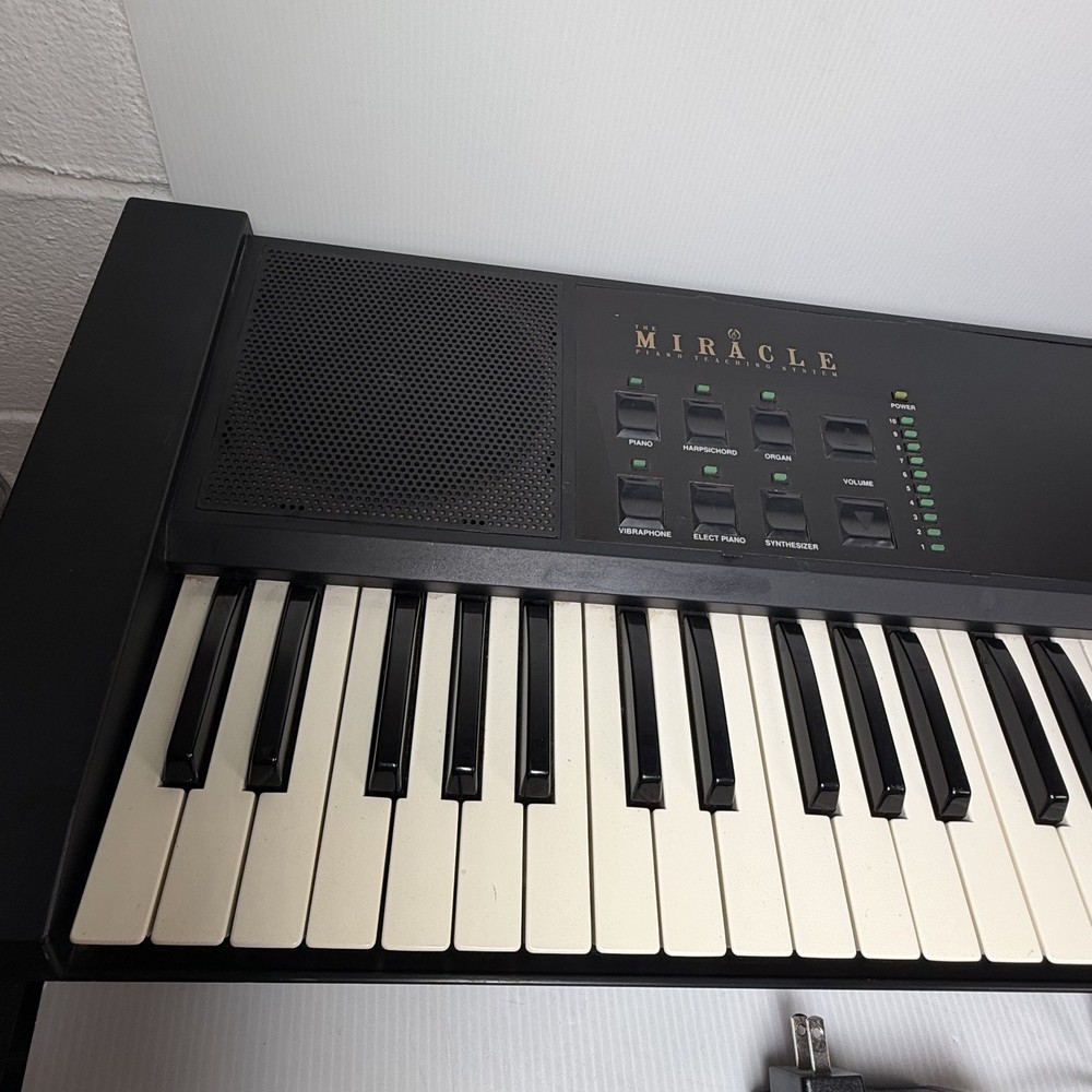 Miracle Piano Teaching System Keyboard Electronic 49-Key w/ Power Supply Working